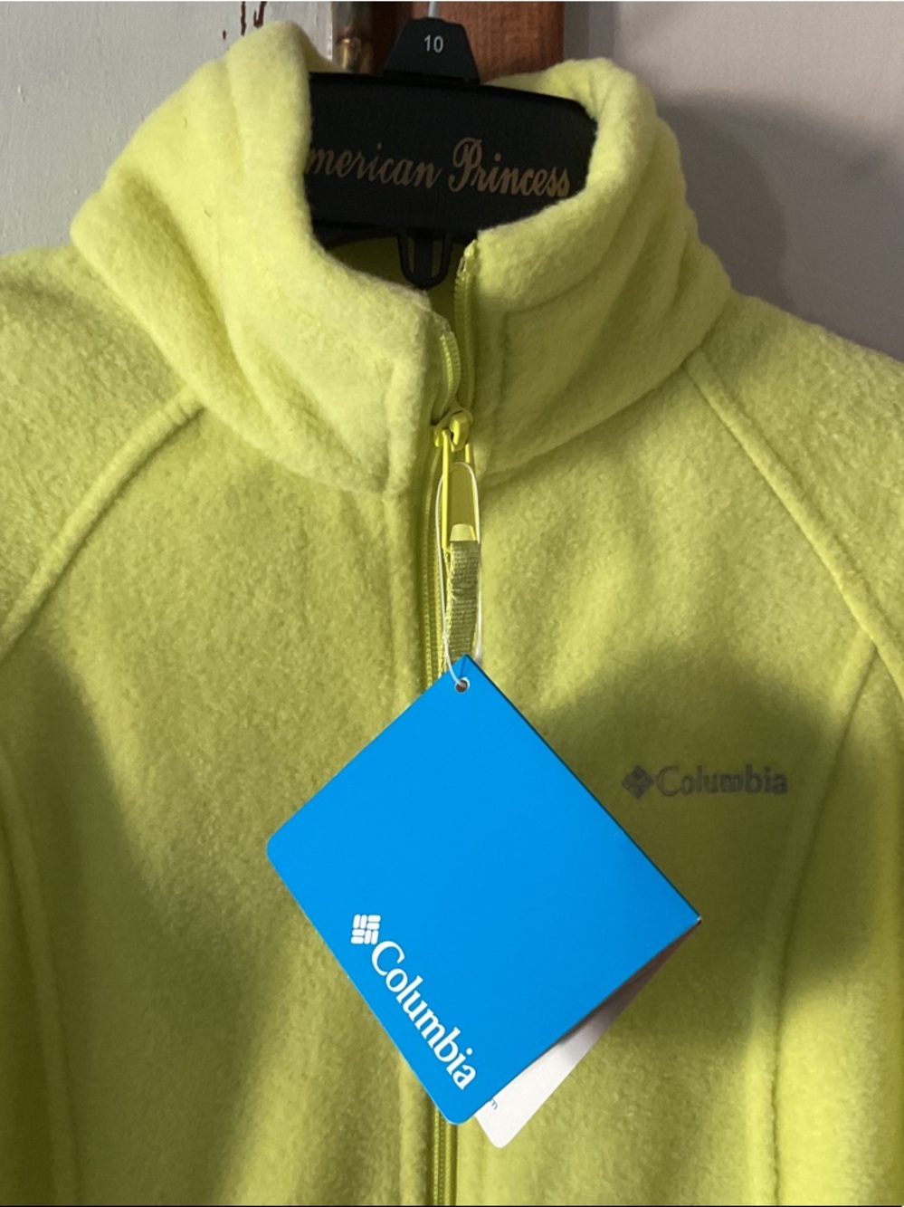 Columbia Neon Yellow Full-Zip Fleece Jacket - Picture 2 of 4
